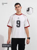 Men's White Relaxed Fit Printed 240 GSM Sport Wear T-Shirt