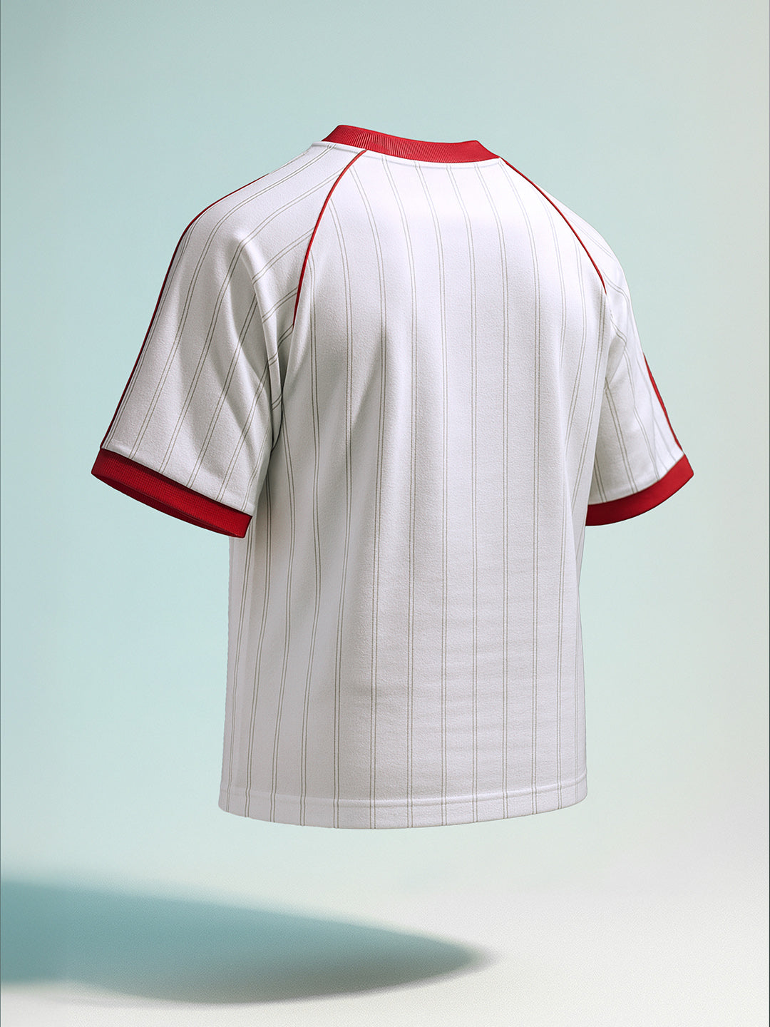 Men's White Relaxed Fit Printed 240 GSM Sport Wear T-Shirt