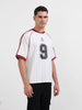 Men's White Relaxed Fit Printed 240 GSM Sport Wear T-Shirt