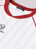Men's White Relaxed Fit Printed 240 GSM Sport Wear T-Shirt