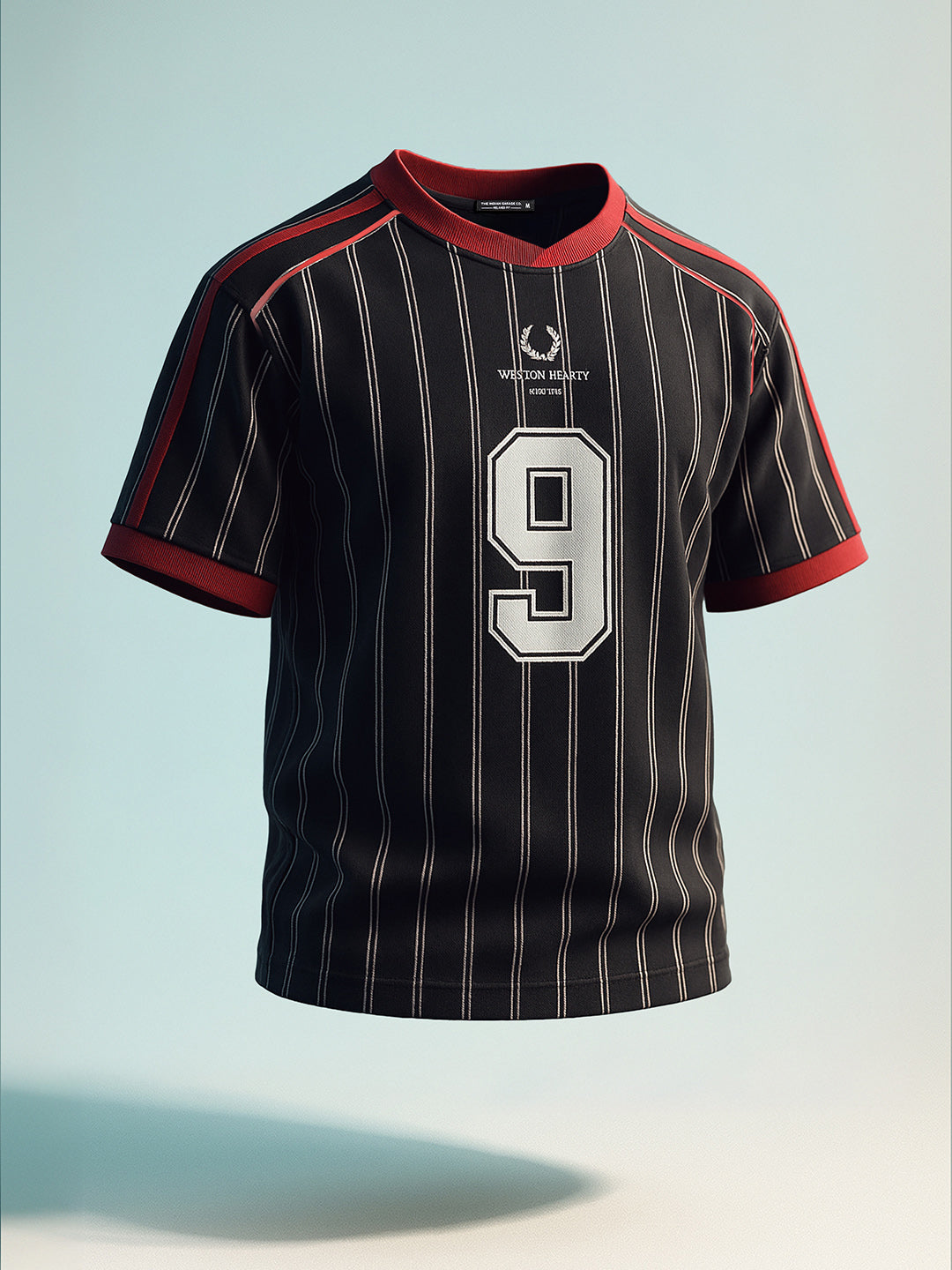 Men's Black Relaxed Fit Printed 240 GSM Sport Wear T-Shirt