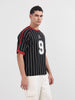 Men's Black Relaxed Fit Printed 240 GSM Sport Wear T-Shirt