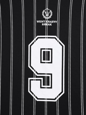 Men's Black Relaxed Fit Printed 240 GSM Sport Wear T-Shirt