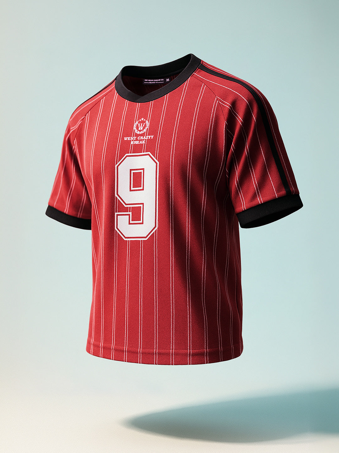 Men's Red Relaxed Fit Printed 240 GSM Sport Wear T-Shirt