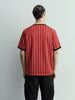 Men's Red Relaxed Fit Printed 240 GSM Sport Wear T-Shirt