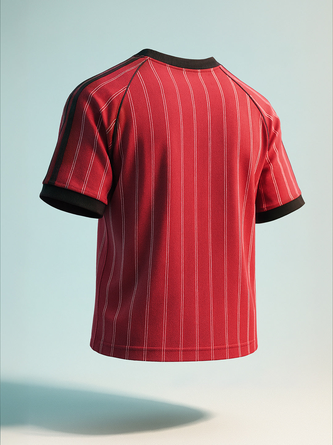 Men's Red Relaxed Fit Printed 240 GSM Sport Wear T-Shirt