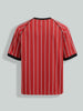 Men's Red Relaxed Fit Printed 240 GSM Sport Wear T-Shirt