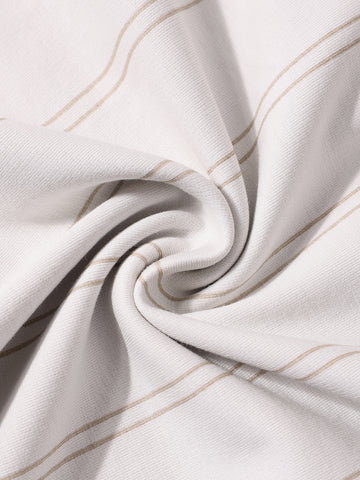 Men's Cream Relaxed Fit Printed 240 GSM Sport Wear T-Shirt