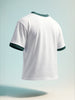 Men's White Relaxed Fit Graphic Printed 240 GSM Sport Wear T-Shirt