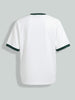 Men's White Relaxed Fit Graphic Printed 240 GSM Sport Wear T-Shirt