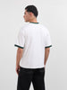 Men's White Relaxed Fit Graphic Printed 240 GSM Sport Wear T-Shirt