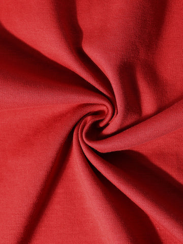 Men's Red Relaxed Fit Graphic Printed 240 GSM Sport Wear T-Shirt