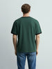 Men's Green Relaxed Fit Graphic Printed 240 GSM Sport Wear T-Shirt