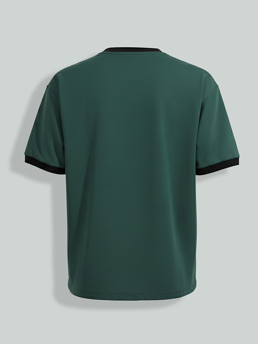 Men's Green Relaxed Fit Graphic Printed 240 GSM Sport Wear T-Shirt
