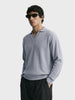 Men's Grey Oversized Fit Textured Casual T-Shirts