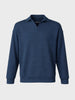 Men's Navy Blue Oversized Fit Textured Casual T-Shirts