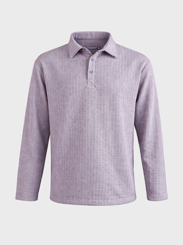 Men's Purple Relaxed Fit Textured Casual T-Shirts