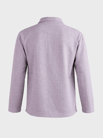 Men's Purple Relaxed Fit Textured Casual T-Shirts