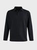 Men's Black Relaxed Fit Textured Casual T-Shirts
