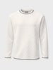 Men's White Relaxed Fit Textured Casual T-Shirts