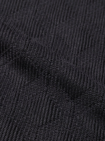 Men's Black Relaxed Fit Textured Casual T-Shirts