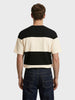 Men's Black Relaxed Fit Textured Casual T-Shirts