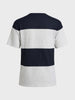 Men's Blue Relaxed Fit Textured Casual T-Shirts