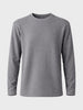 Men's Grey Relaxed Fit Textured Casual T-Shirts