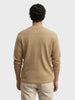 Men's Brown Relaxed Fit Textured Casual T-Shirts