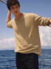 Men's Brown Relaxed Fit Textured Casual T-Shirts