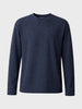 Men's Navy Blue Relaxed Fit Textured Casual T-Shirts