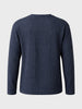 Men's Navy Blue Relaxed Fit Textured Casual T-Shirts