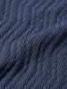 Men's Navy Blue Relaxed Fit Textured Casual T-Shirts