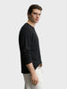 Men's Black Relaxed Fit Solid Casual T-Shirts