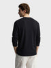 Men's Black Relaxed Fit Solid Casual T-Shirts