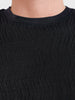 Men's Black Relaxed Fit Solid Casual T-Shirts