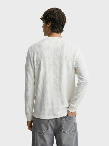 Men's White Relaxed Fit Solid Casual T-Shirts