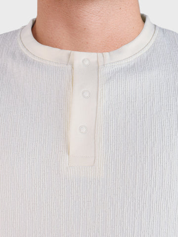 Men's White Relaxed Fit Solid Casual T-Shirts