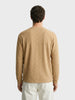 Men's Khaki Relaxed Fit Solid Casual T-Shirts