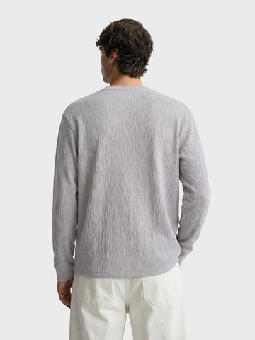 Men's Grey Relaxed Fit Solid Casual T-Shirts