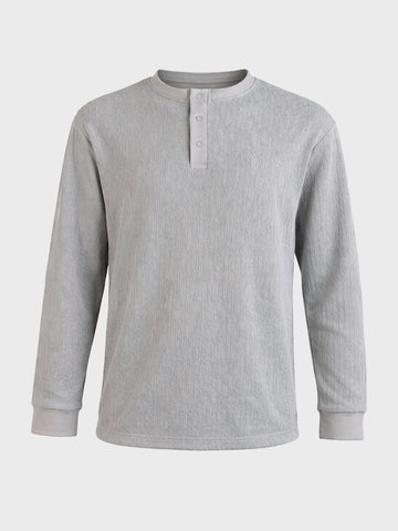 Men's Grey Relaxed Fit Solid Casual T-Shirts