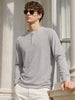 Men's Grey Relaxed Fit Solid Casual T-Shirts