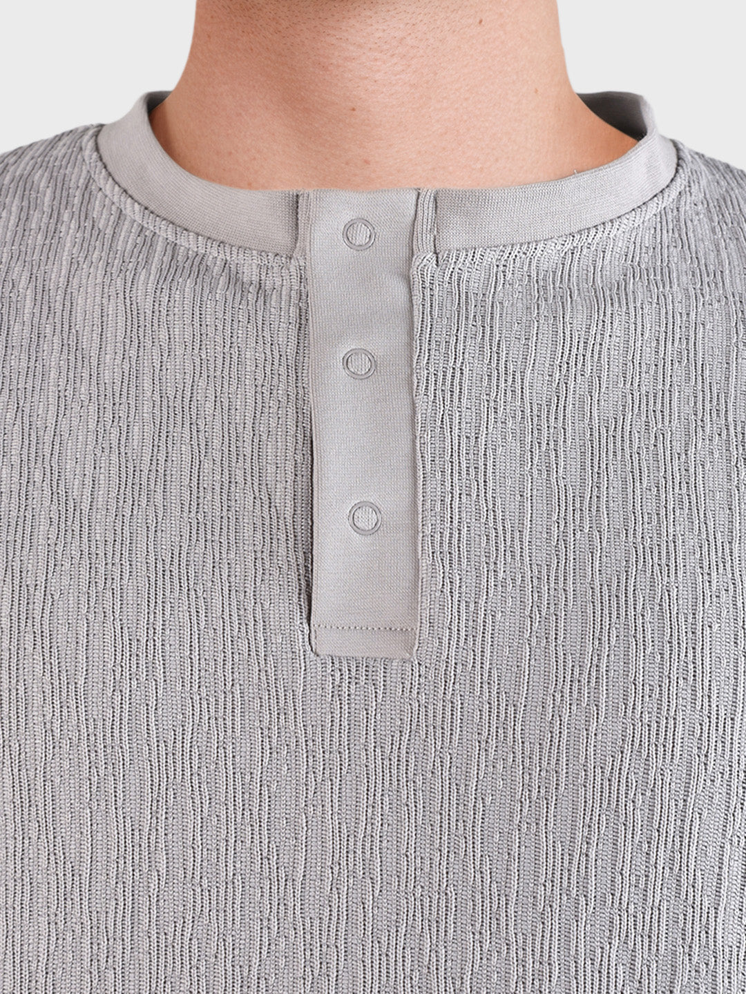 Men's Grey Relaxed Fit Solid Casual T-Shirts