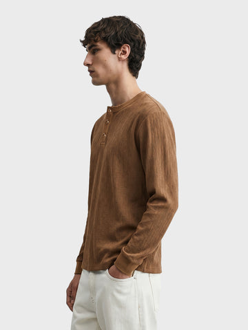 Men's Brown Relaxed Fit Solid Casual T-Shirts
