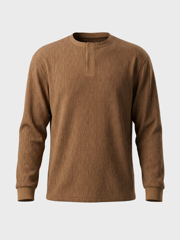 Men's Brown Relaxed Fit Solid Casual T-Shirts
