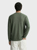 Men's Green Relaxed Fit Solid Casual T-Shirts