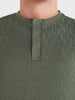 Men's Green Relaxed Fit Solid Casual T-Shirts