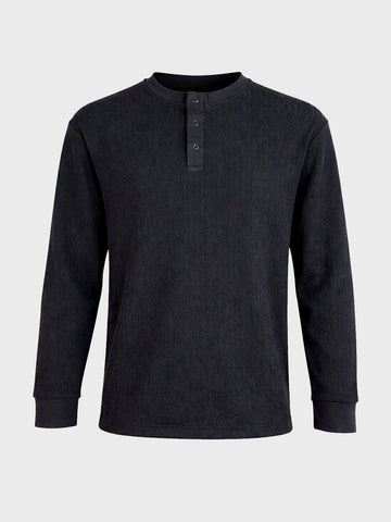 Men's Black Relaxed Fit Solid Casual T-Shirts