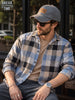 Men's Khaki Relaxed Fit Checkered Casual Shirt
