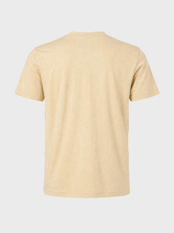 Men's Yellow Regular Fit Solid Casual T-Shirt